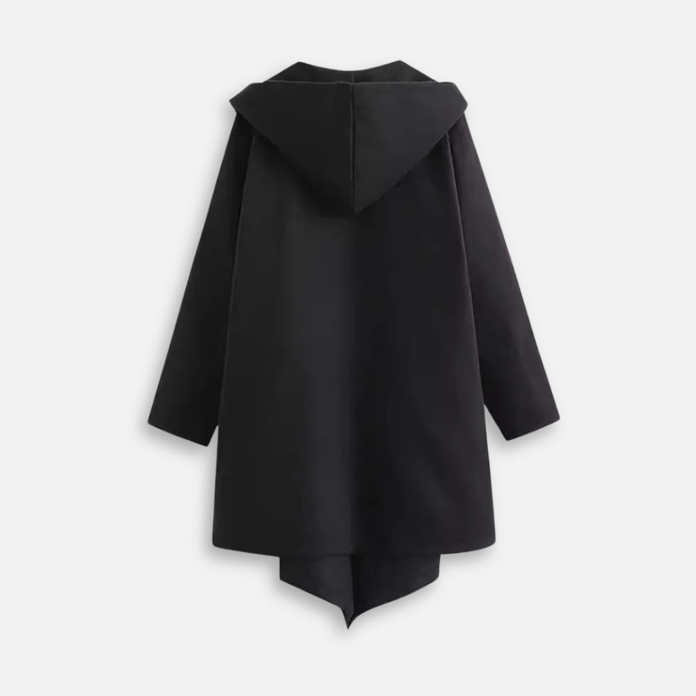 Poncho Noir À Capuche - dos