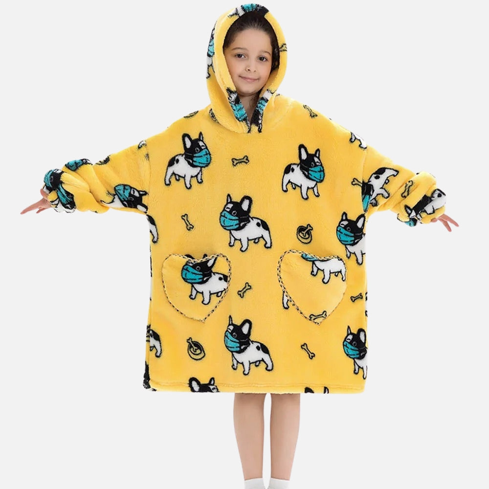 Poncho Plaid Bouledogue - dos