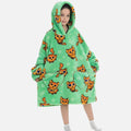 Poncho Plaid Chat Roux - dos