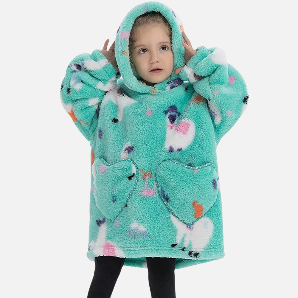 Poncho Plaid Lama - détail
