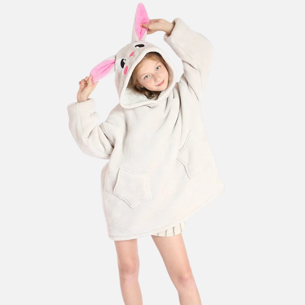 Poncho Plaid Lapin