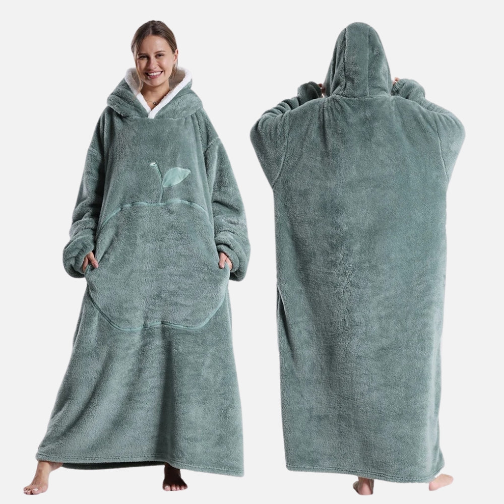 Poncho Plaid Long - Marron