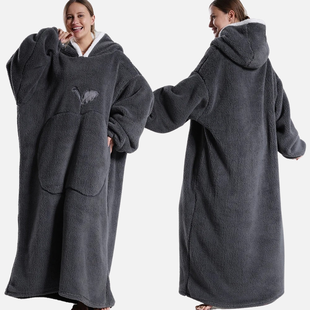 Poncho Plaid Long - Rouge