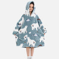 Poncho Plaid Ours Polaire - dos
