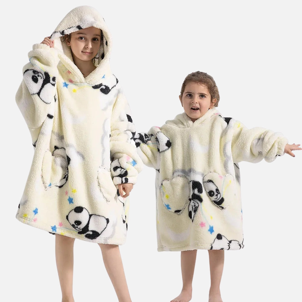 Poncho Plaid Panda