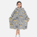 Poncho Plaid Lune et Panda - dos
