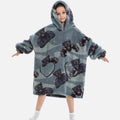 Poncho Plaid Panthère Noir - dos