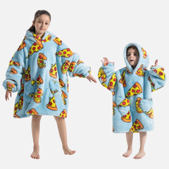 Pizza-Poncho mit Karomuster