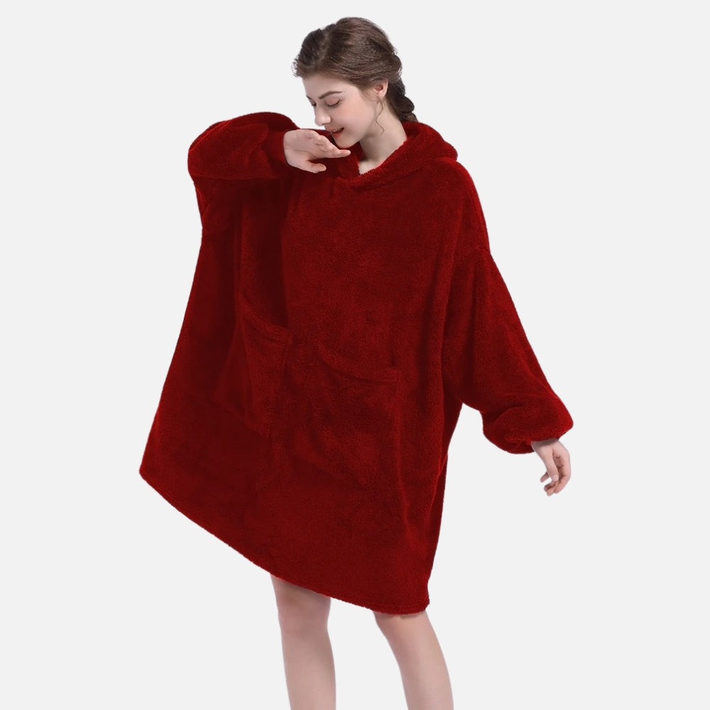 Poncho Plaid Polaire Femme - vue 8