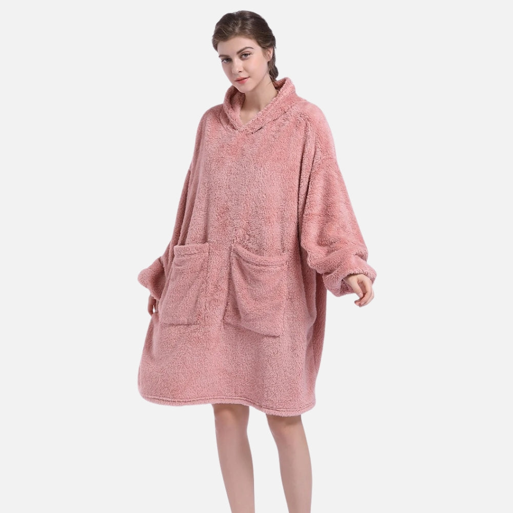 Poncho Plaid Polaire Femme - étiquette