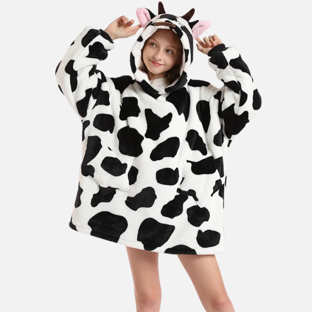 Poncho Plaid Vache