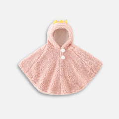 Fleece-Poncho mit Krone für Babys