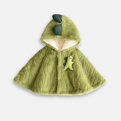 Fleece-Dinosaurier-Poncho für Babys