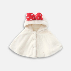 Fleece-Poncho mit Fliege für Babys