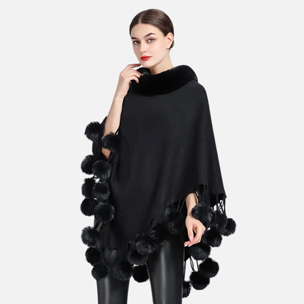 Poncho Femme Pompon - vue 11