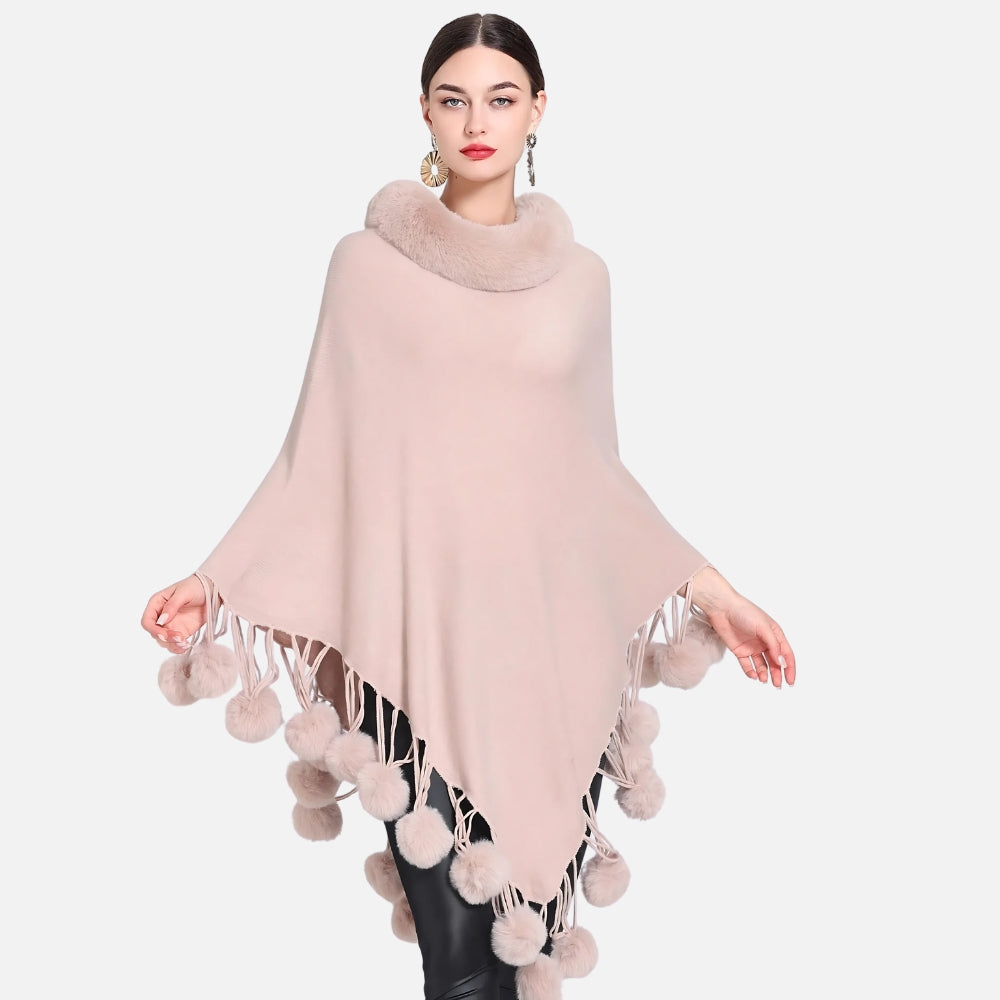Poncho Femme Pompon - vue 9
