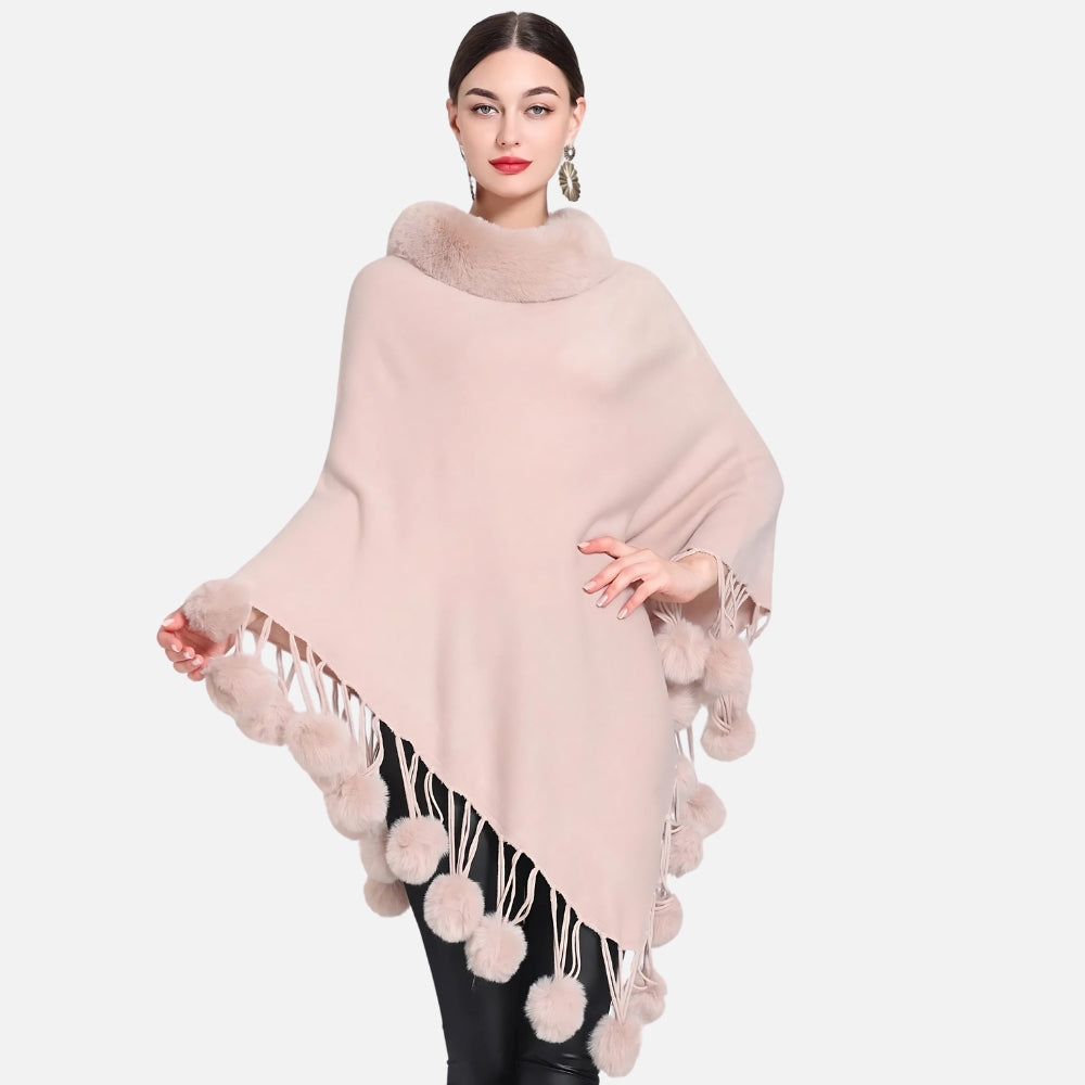 Poncho Femme Pompon - vue 8