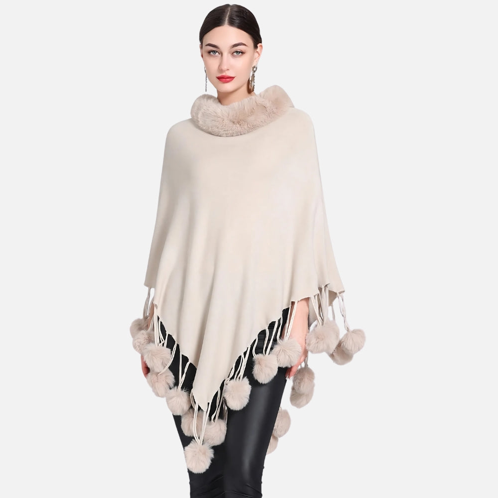 Poncho Femme Pompon - vue 10