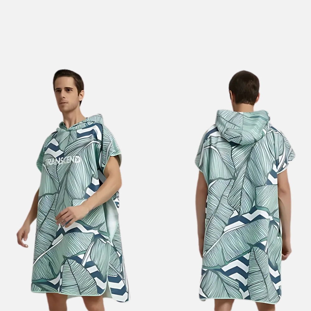 Poncho Surf Avec Feuilles - dos