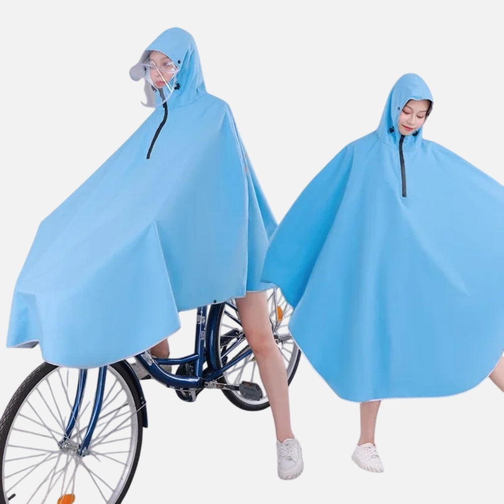 Poncho Vélo Pluie Bleu - dos