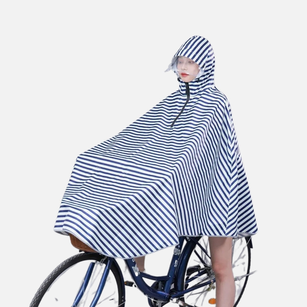 Poncho Vélo Pluie Marinière - dos