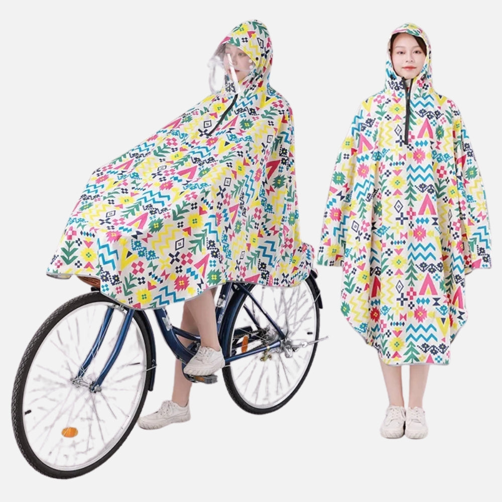 Poncho Vélo Pluie Multiples Motifs - dos