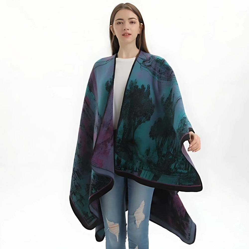 Poncho Bohémien Vintage - Jaune
