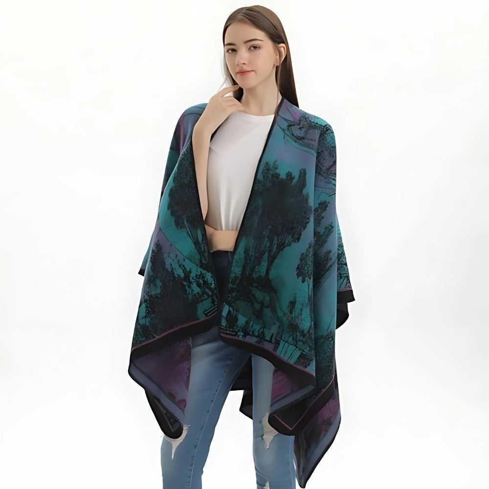 Poncho Bohémien Vintage - Orange
