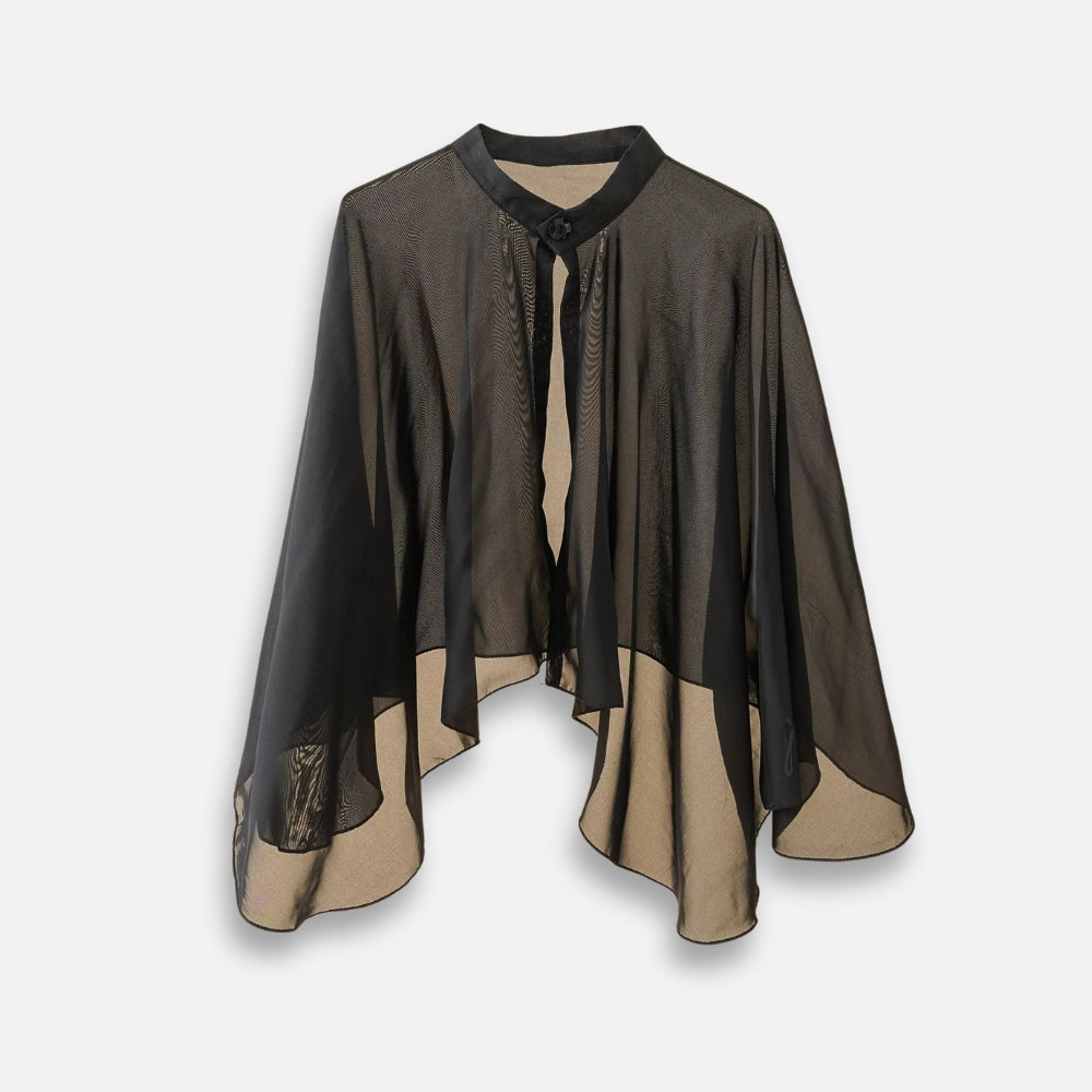 Poncho Cardigan Léger Noir