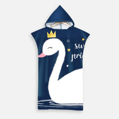 Schwan-Badeponcho für Kinder