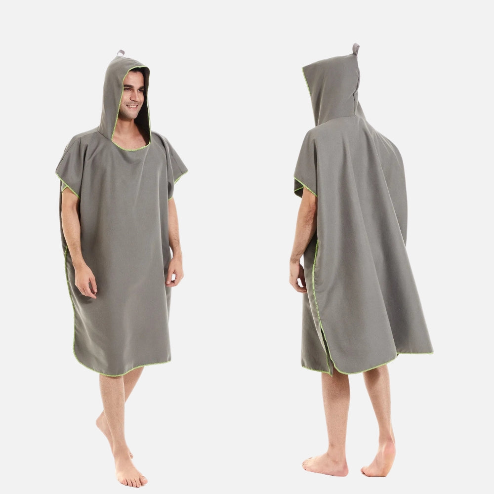 Poncho De Bain Microfibre - Vert