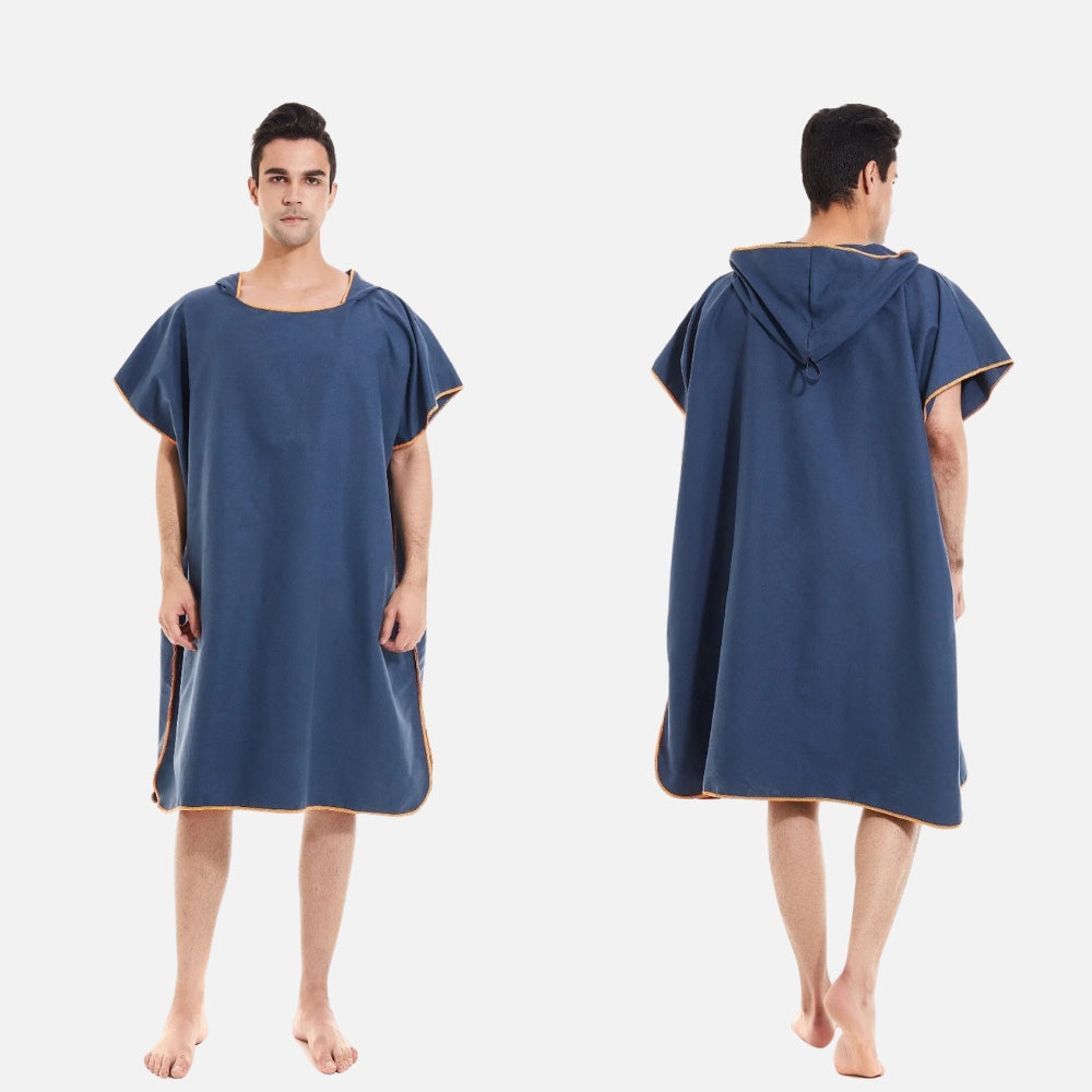 Poncho De Bain Microfibre - Bleu