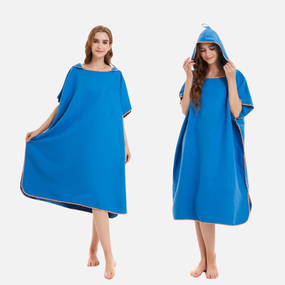 Poncho De Bain Microfibre - Noir