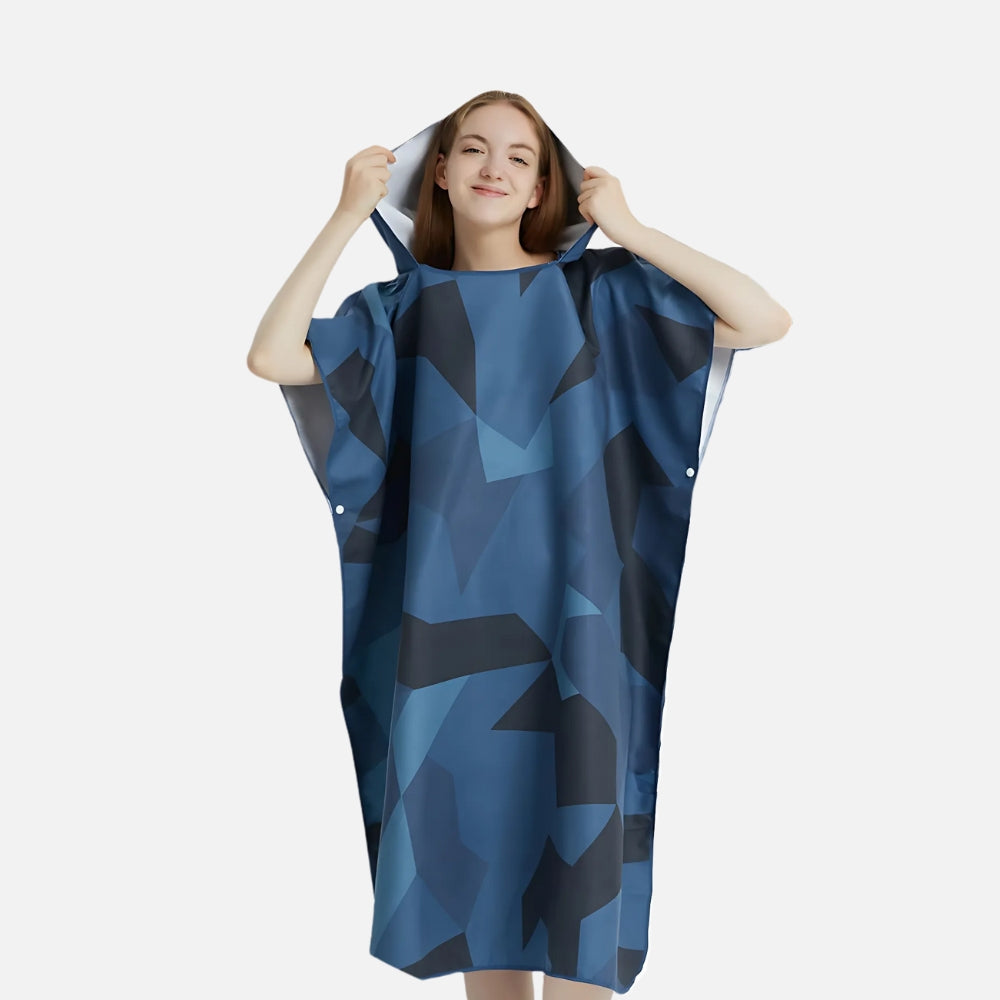Poncho De Bain Motifs Géométriques - détail