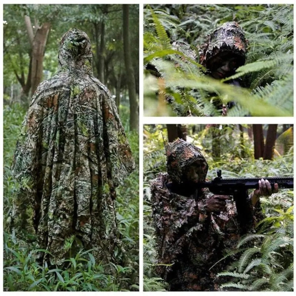 Poncho De Camouflage Feuillu - détail