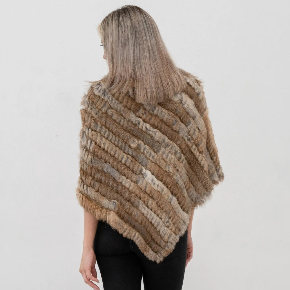 Poncho En Fourrure Lapin - détail