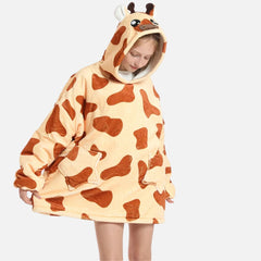 Giraffen-Poncho mit Karomuster