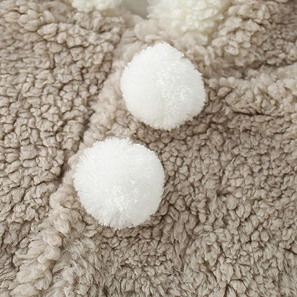 Poncho Polaire Bébé Oreilles D'éléphant - Camel