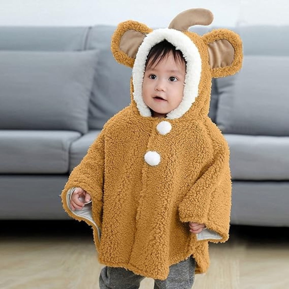Poncho Polaire Bébé Oreilles D'éléphant - porté