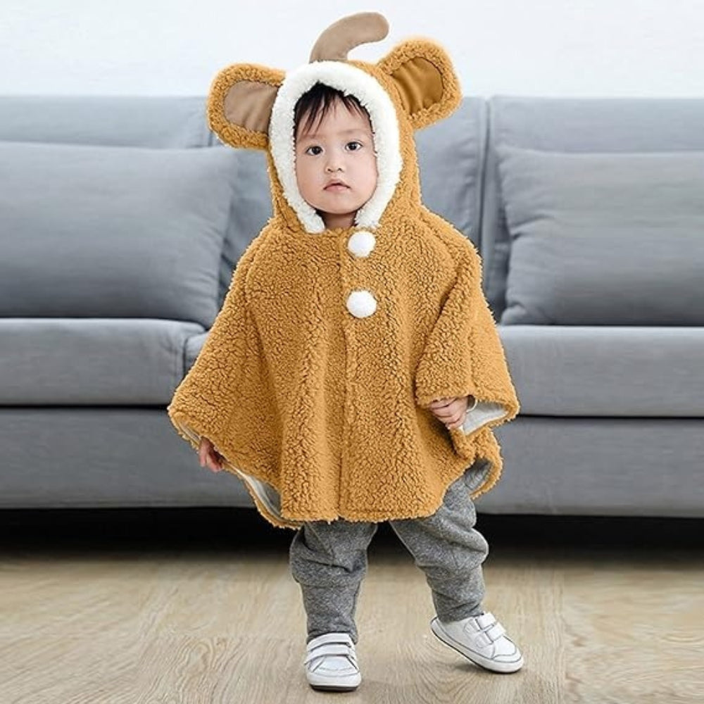 Poncho Polaire Bébé Oreilles D'éléphant - étiquette