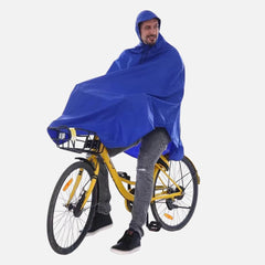 Blauer Herren Regen-Radponcho