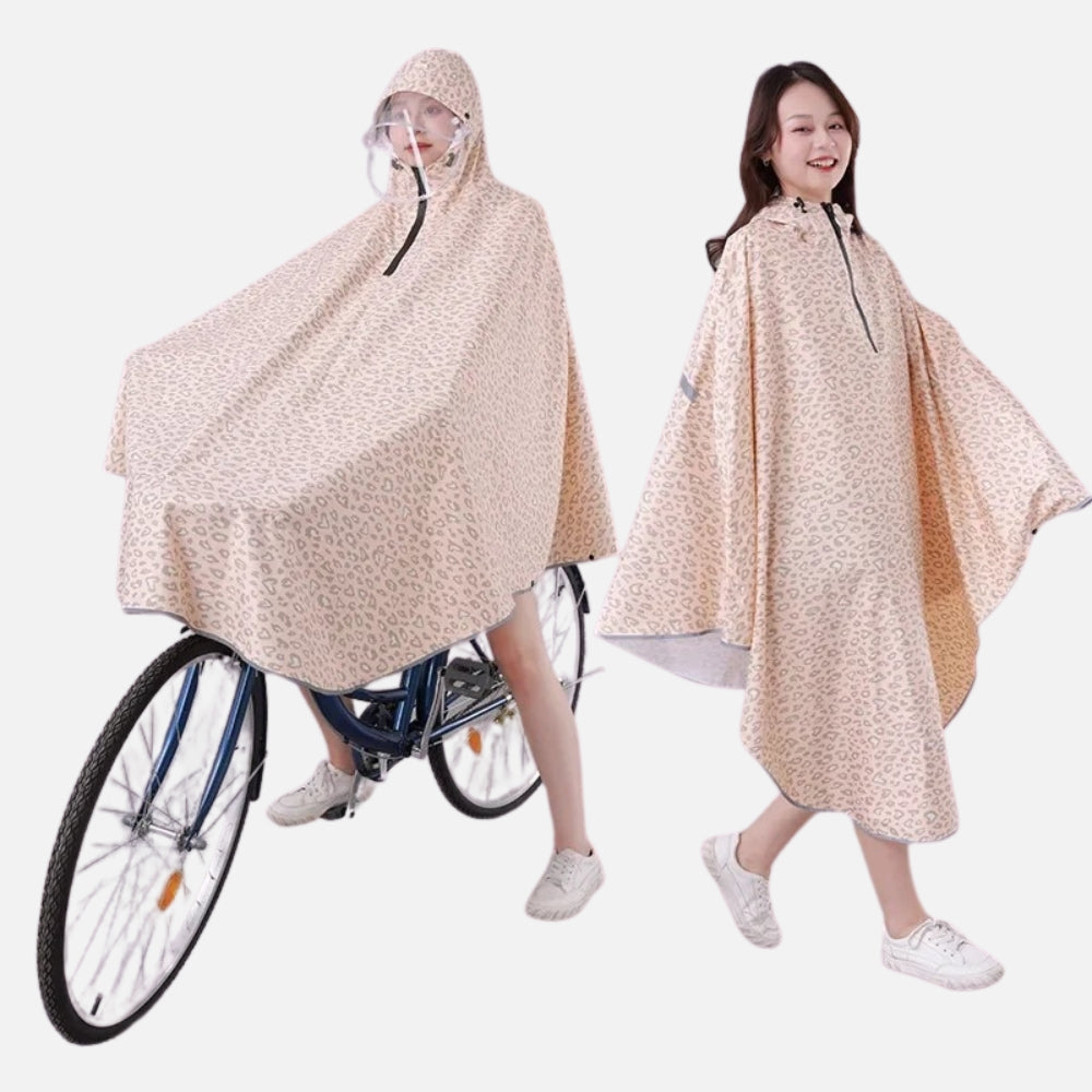 Poncho Vélo Pluie Léopard - Jaune