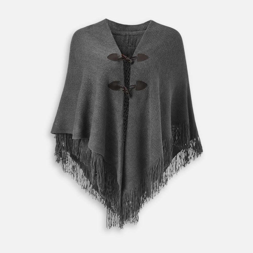 Poncho à Franges - Rose