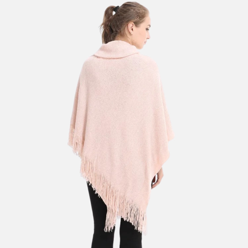 Poncho à Franges - Gris