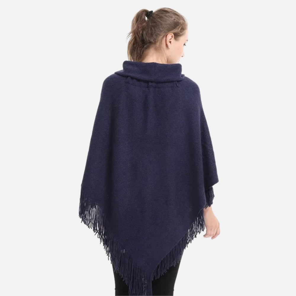 Poncho à Franges - Marron