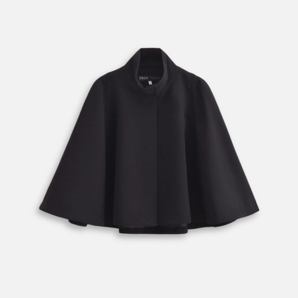 Pull Poncho Noir Femme - dos