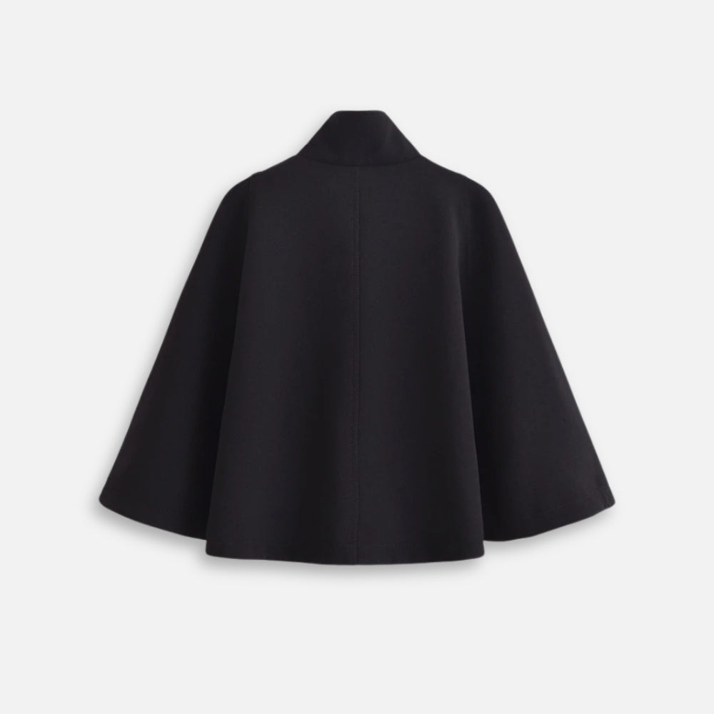 Pull Poncho Noir Femme - détail