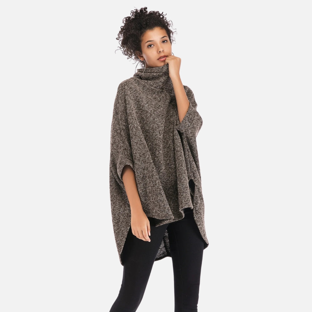 Pull Poncho Avec Manches - porté