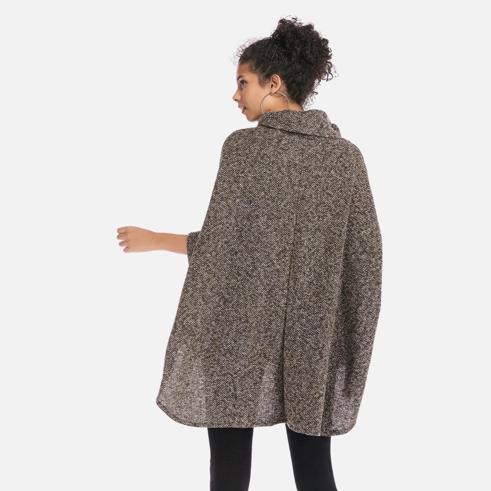 Pull Poncho Avec Manches - zoom
