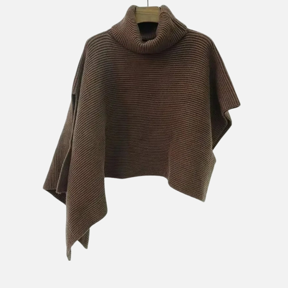 Pull Poncho Court Femme - étiquette